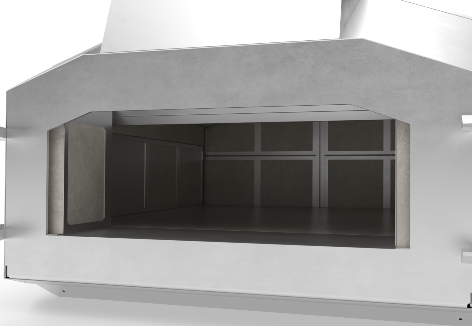 Opus One oven with door open showing interior